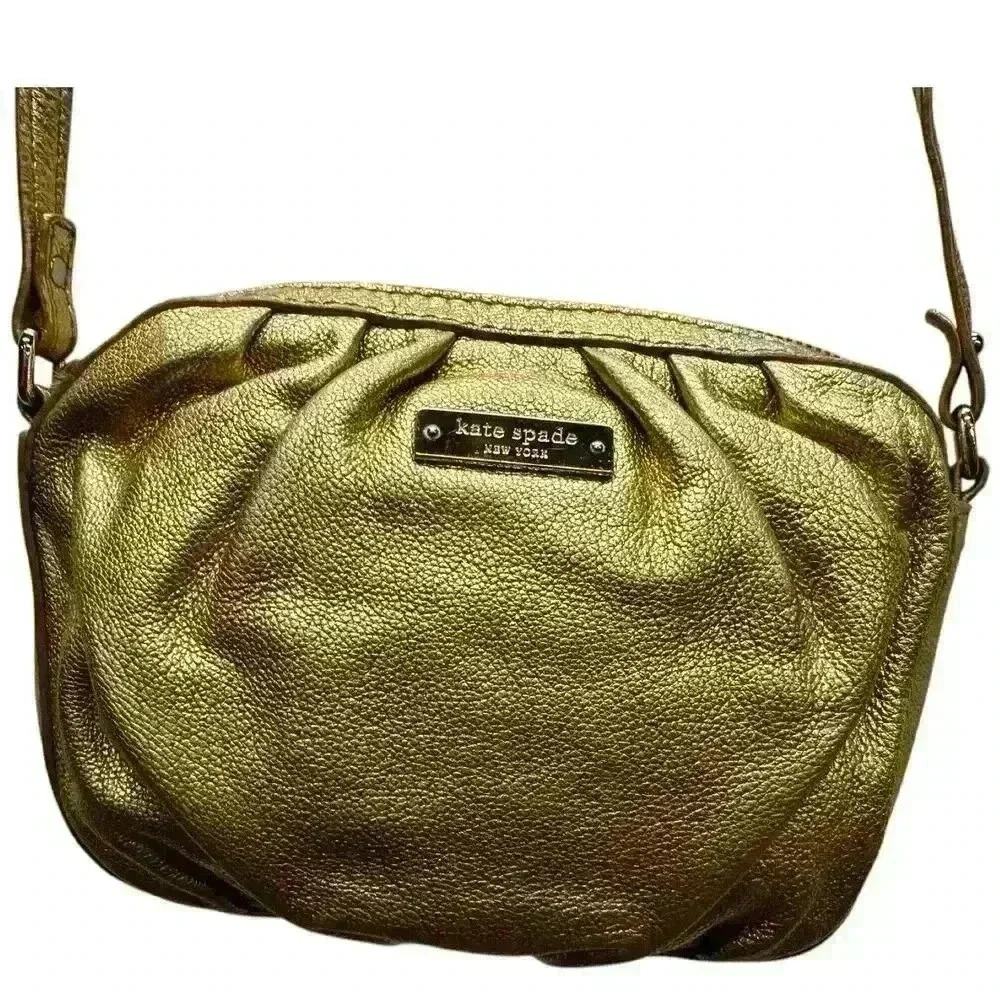 Kate Spade Gold Metallic Crossbody Purse